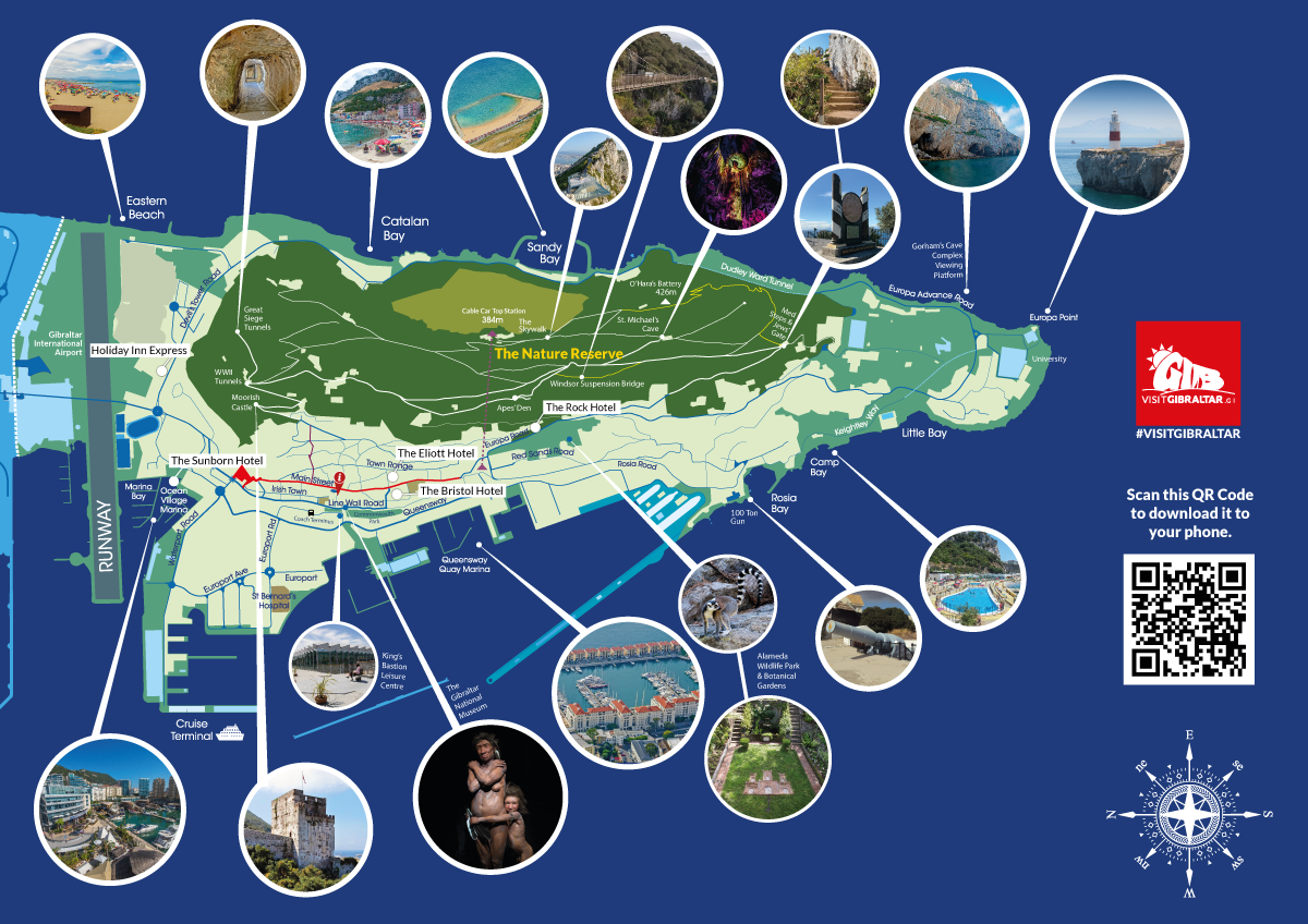 tourist map of gibraltar